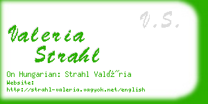 valeria strahl business card